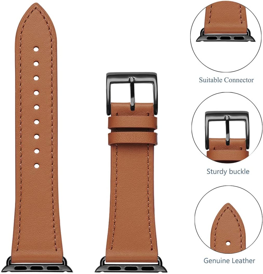 Leather One Loop - Brown+Black Connector