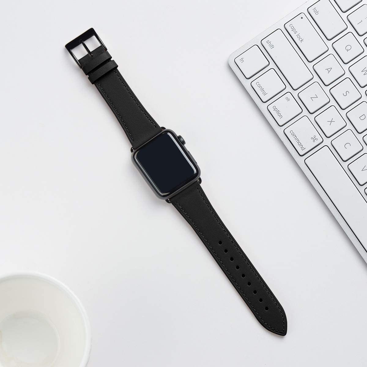 Leather One Loop - Black+ Black Connector