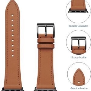 leather one loop brown+black connector