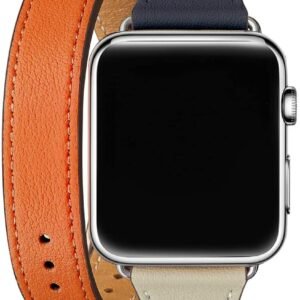double loop indigo orange/ivorywhite